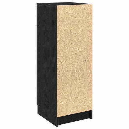 vidaXL Badezimmerschrank mit Tür Schwarz Eichen-Optik 32 x 34 x 90 cm