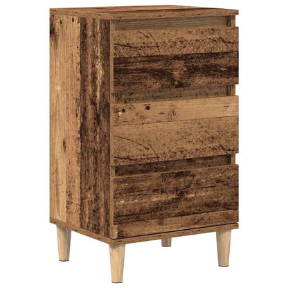 vidaXL Nachttisch mit Schubladen Altholz 40 x 35 x 70 cm Holzwerkstoff