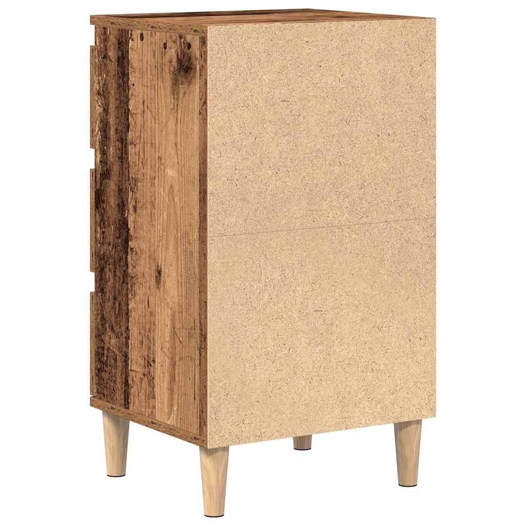 vidaXL Nachttisch mit Schubladen Altholz 40 x 35 x 70 cm Holzwerkstoff