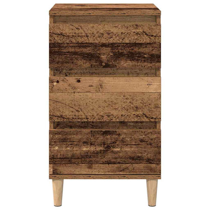 vidaXL Nachttisch mit Schubladen Altholz 40 x 35 x 70 cm Holzwerkstoff