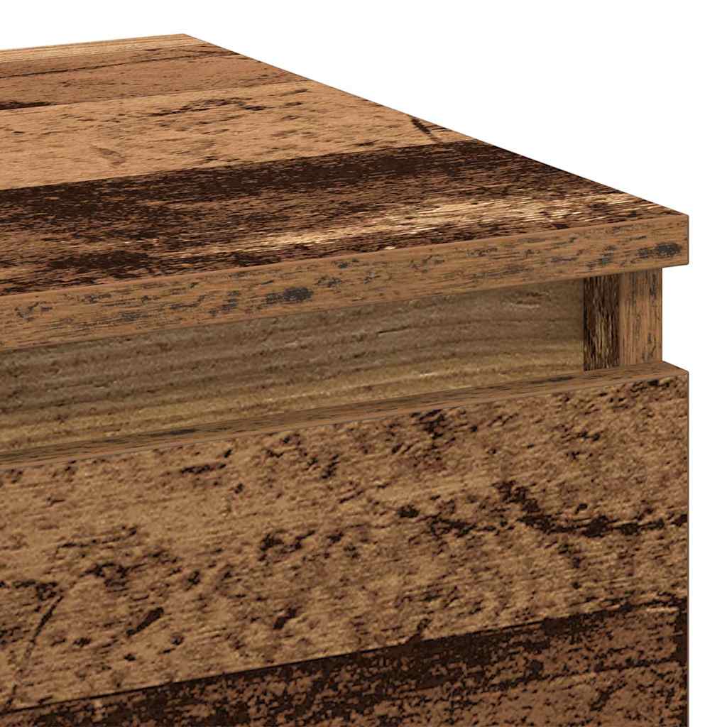 vidaXL Nachttisch mit Schubladen Altholz 45 x 35 x 44 cm Holzwerkstoff
