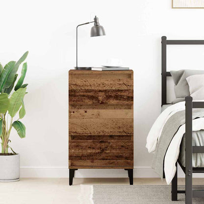 vidaXL Nachttisch mit Schubladen Altholz 45 x 35 x 44 cm Holzwerkstoff