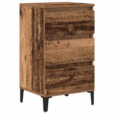vidaXL Nachttisch mit Schubladen Altholz 45 x 35 x 44 cm Holzwerkstoff