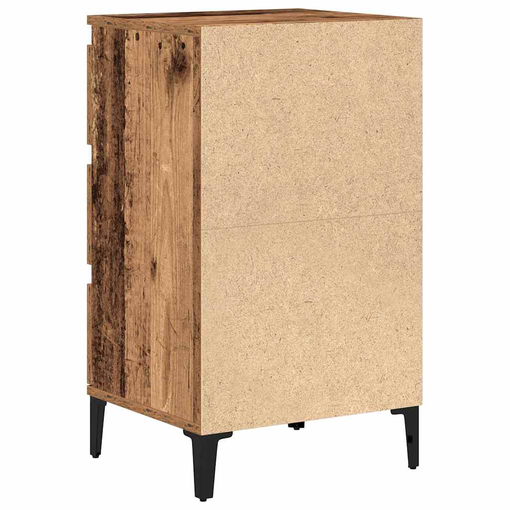 vidaXL Nachttisch mit Schubladen Altholz 45 x 35 x 44 cm Holzwerkstoff