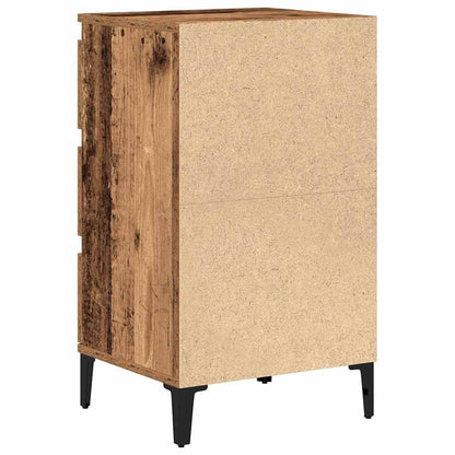 vidaXL Nachttisch mit Schubladen Altholz 45 x 35 x 44 cm Holzwerkstoff