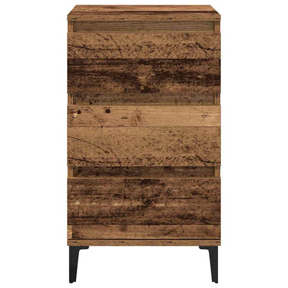 vidaXL Nachttisch mit Schubladen Altholz 45 x 35 x 44 cm Holzwerkstoff