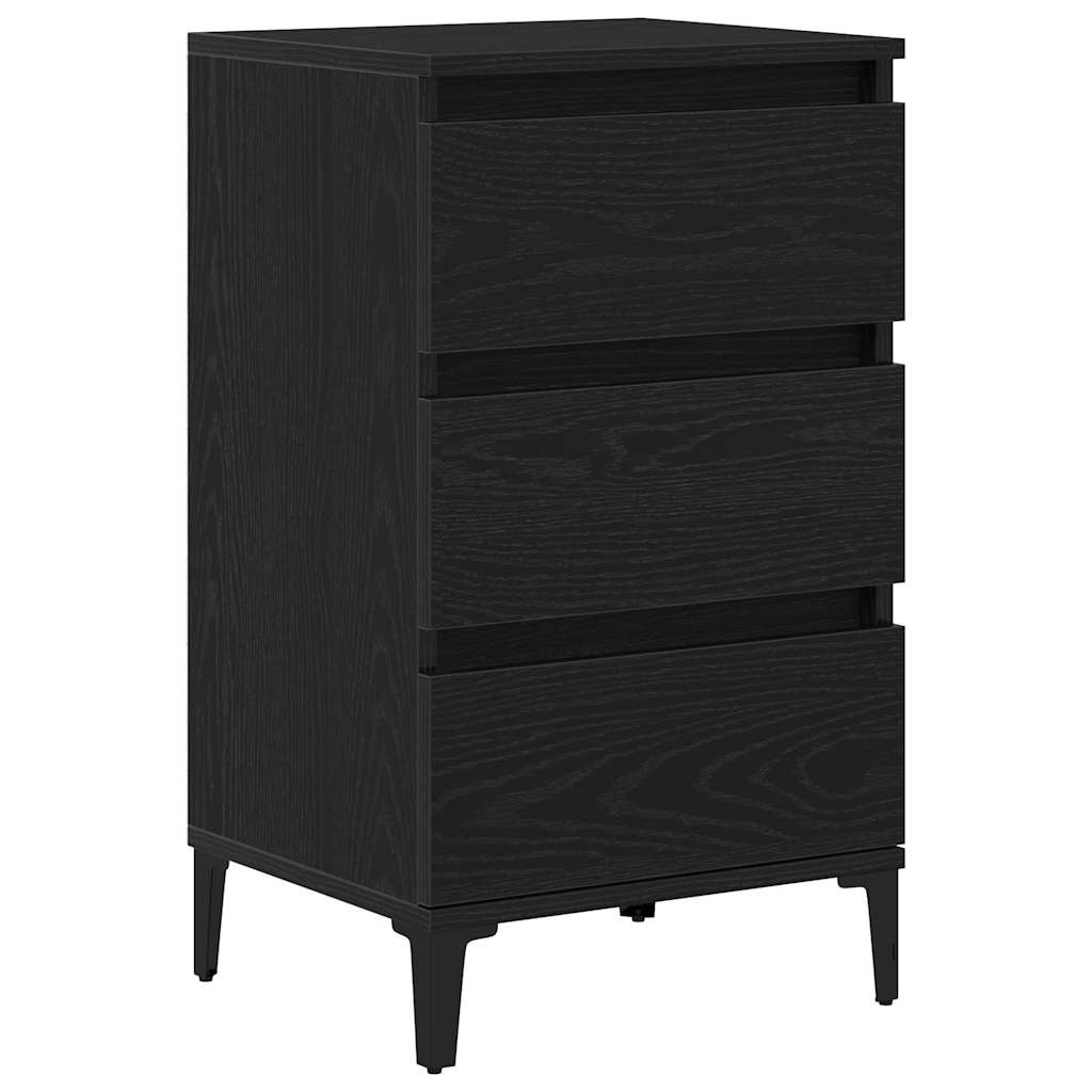 vidaXL Nachttisch Schwarz Eichen-Optik 45 x 35 x 44 cm Holzwerkstoff