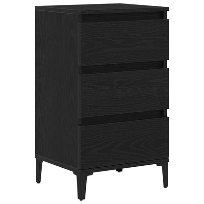 vidaXL Nachttisch Schwarz Eichen-Optik 45 x 35 x 44 cm Holzwerkstoff