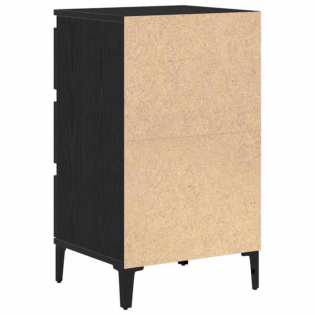 vidaXL Nachttisch Schwarz Eichen-Optik 45 x 35 x 44 cm Holzwerkstoff