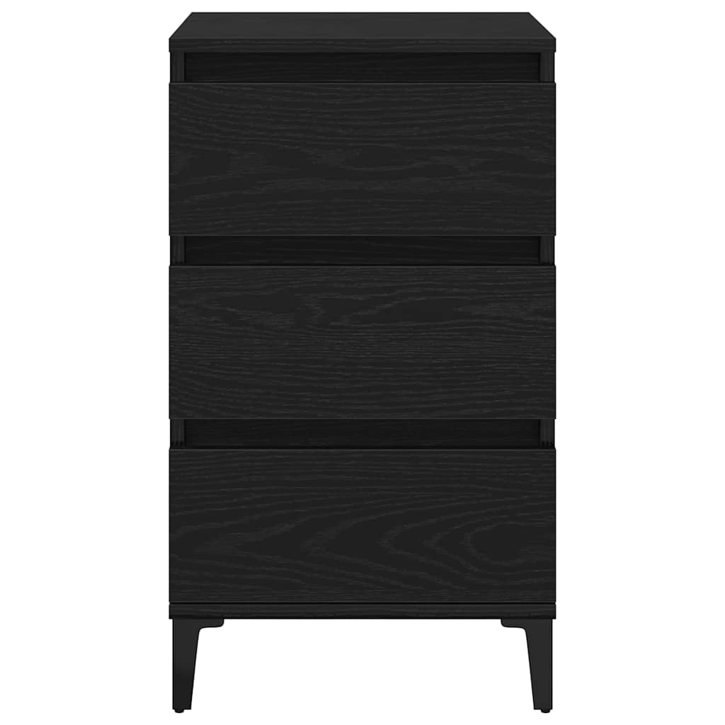 vidaXL Nachttisch Schwarz Eichen-Optik 45 x 35 x 44 cm Holzwerkstoff