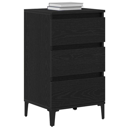 vidaXL Nachttisch Schwarz Eichen-Optik 45 x 35 x 44 cm Holzwerkstoff