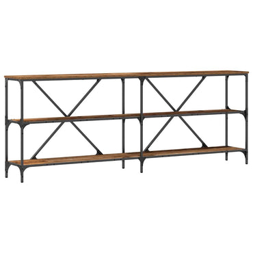 vidaXL Konsolentisch mit Regal Altholz 200 x 30 x 75 cm Holzwerkstoff