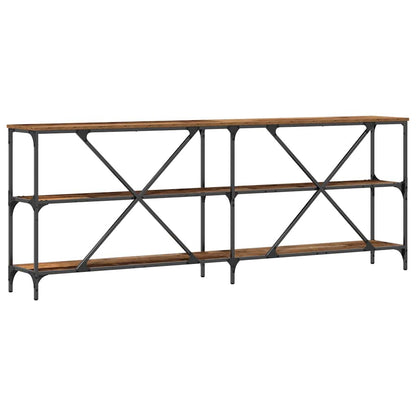 vidaXL Konsolentisch mit Regal Altholz 200 x 30 x 75 cm Holzwerkstoff