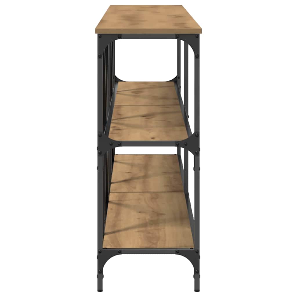 Konsolentisch mit Regal Kunsthandwerk Eiche 200 x 30 x 75 cm