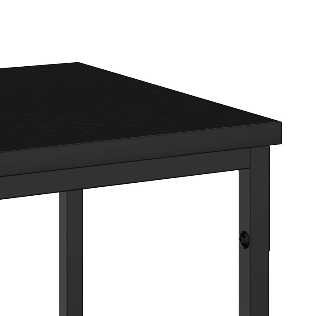 vidaXL Konsolentisch mit Regal Schwarz Eichen-Optik 200 x 30 x 75 cm