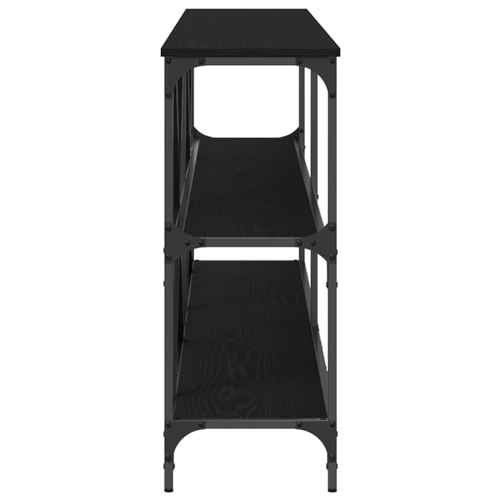 vidaXL Konsolentisch mit Regal Schwarz Eichen-Optik 200 x 30 x 75 cm