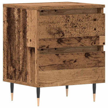 vidaXL Nachttisch mit Schubladen Altholz 40 x 35 x 50 cm Holzwerkstoff