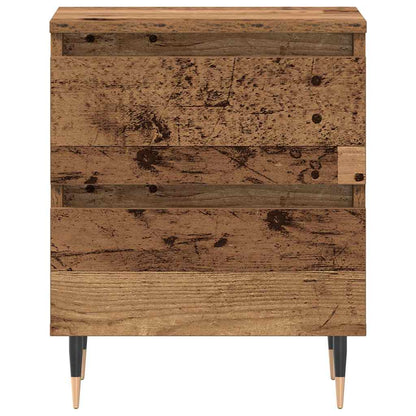 vidaXL Nachttisch 2 pcs Altholz 40 x 35 x 50 cm Holzwerkstoff