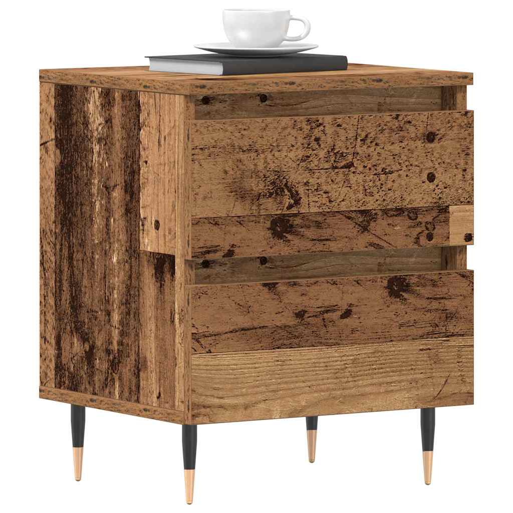 vidaXL Nachttisch 2 pcs Altholz 40 x 35 x 50 cm Holzwerkstoff