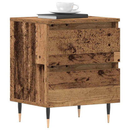 vidaXL Nachttisch 2 pcs Altholz 40 x 35 x 50 cm Holzwerkstoff