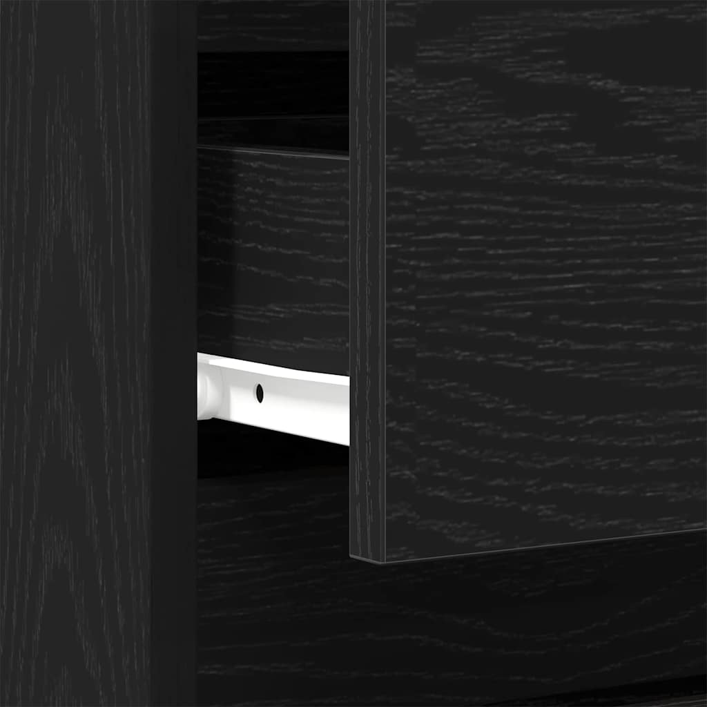 vidaXL Nachttisch 2 pcs Schwarz Eichen-Optik 40 x 35 x 50 cm