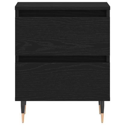 vidaXL Nachttisch 2 pcs Schwarz Eichen-Optik 40 x 35 x 50 cm