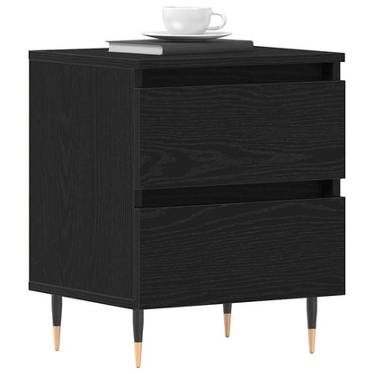 vidaXL Nachttisch 2 pcs Schwarz Eichen-Optik 40 x 35 x 50 cm