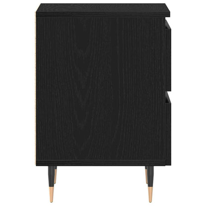 vidaXL Nachttisch 2 pcs Schwarz Eichen-Optik 40 x 35 x 50 cm