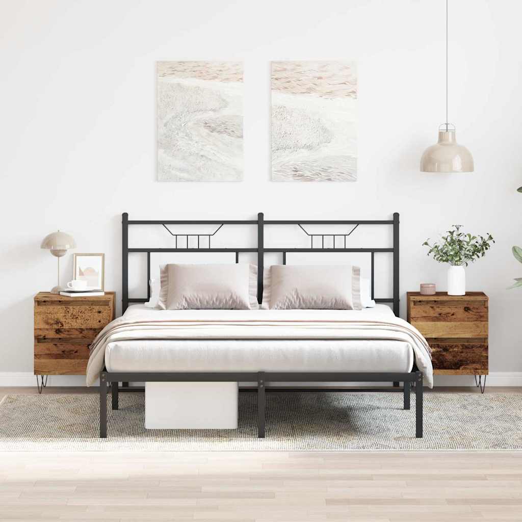 vidaXL Nachttisch 2 pcs Altholz 40 x 35 x 50 cm Holzwerkstoff