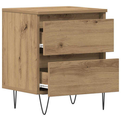 vidaXL Nachttisch Eiche handwerklich 40 x 35 x 50 cm Holzwerkstoff