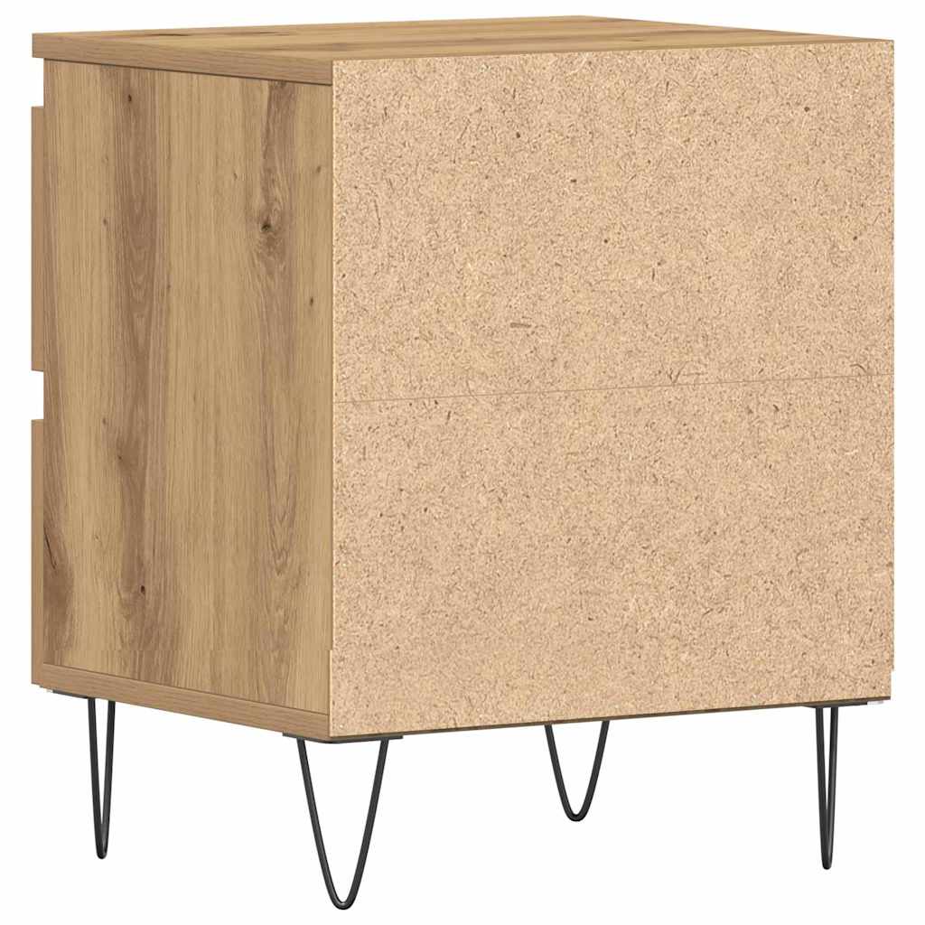 vidaXL Nachttisch Eiche handwerklich 40 x 35 x 50 cm Holzwerkstoff