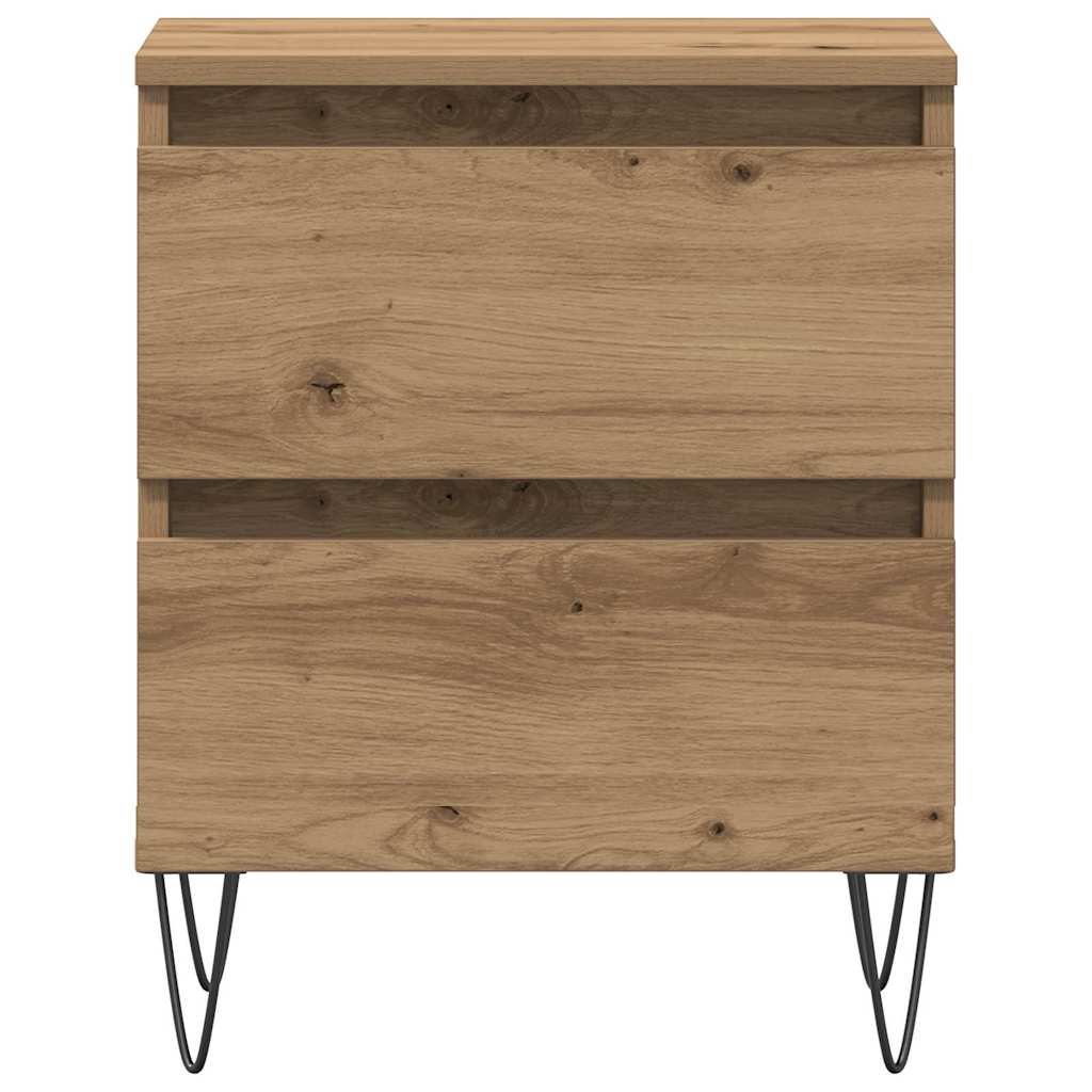 vidaXL Nachttisch Eiche handwerklich 40 x 35 x 50 cm Holzwerkstoff