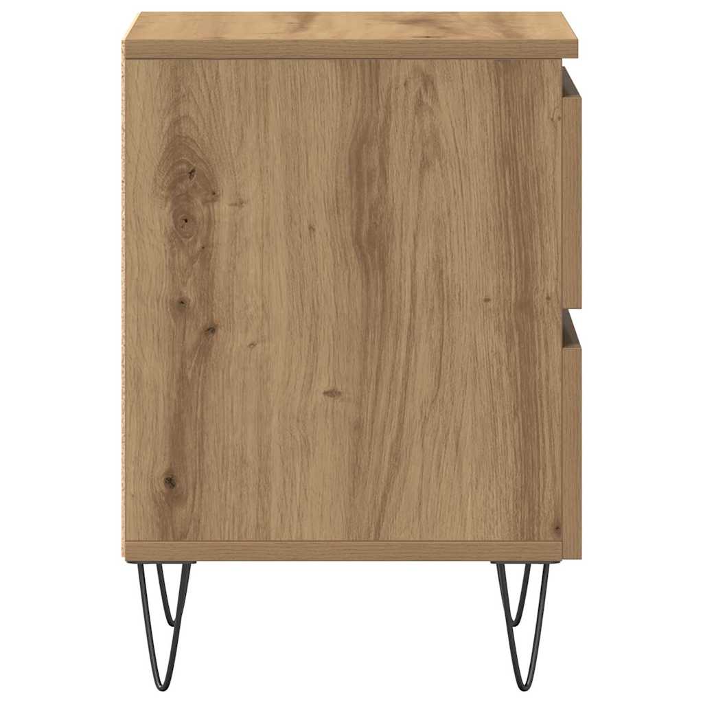 vidaXL Nachttisch Eiche handwerklich 40 x 35 x 50 cm Holzwerkstoff