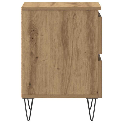 vidaXL Nachttisch Eiche handwerklich 40 x 35 x 50 cm Holzwerkstoff