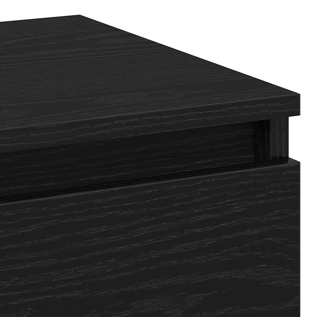 vidaXL Nachttisch 2 pcs Schwarze Eiche 40 x 35 x 50 cm Holzwerkstoff