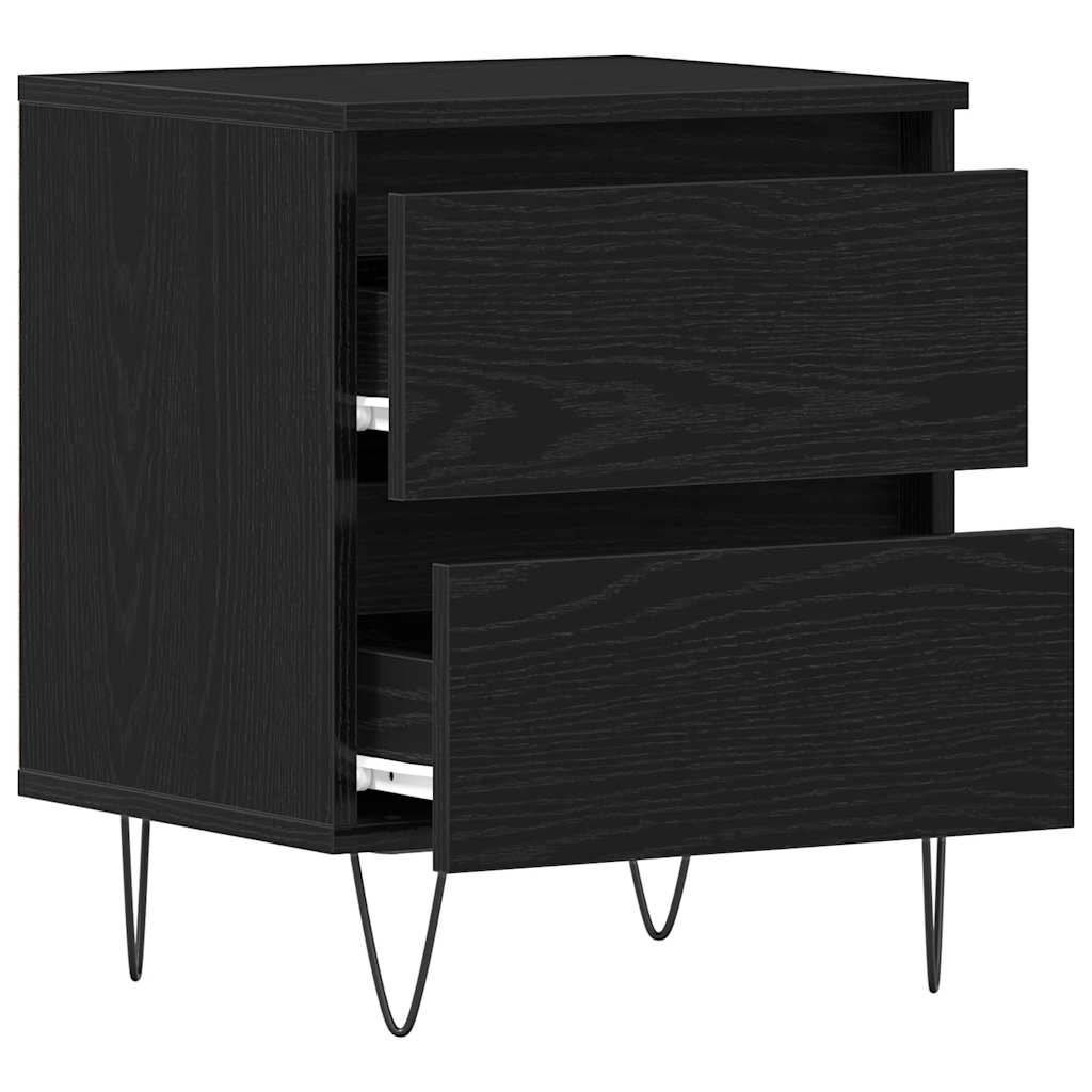 vidaXL Nachttisch 2 pcs Schwarze Eiche 40 x 35 x 50 cm Holzwerkstoff