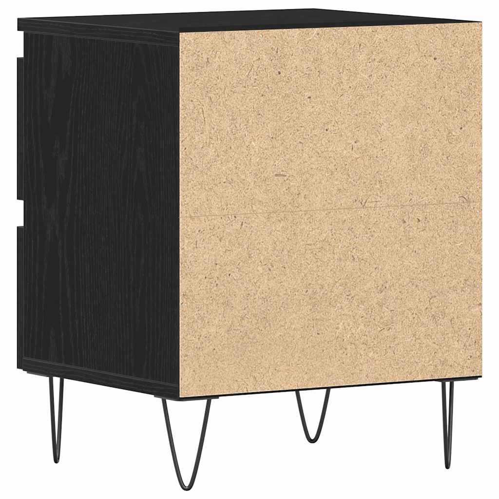 vidaXL Nachttisch 2 pcs Schwarze Eiche 40 x 35 x 50 cm Holzwerkstoff