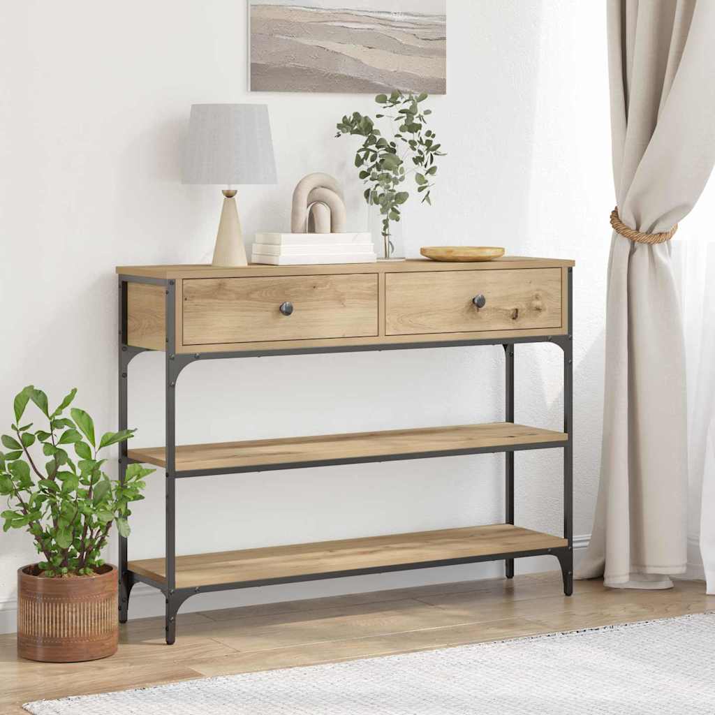 vidaXL Konsolentisch Artisan-Eiche 72,5 x 25 x 75 cm Holzwerkstoff