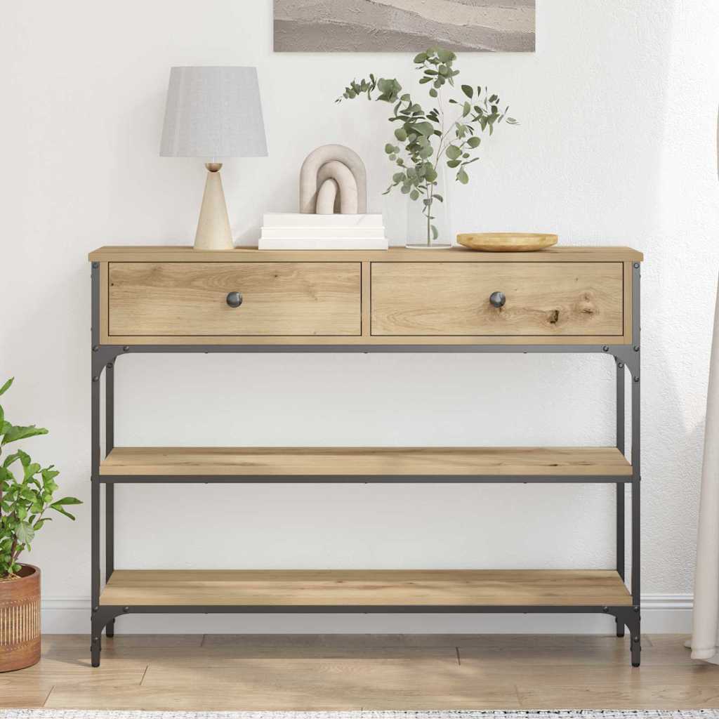 vidaXL Konsolentisch Artisan-Eiche 72,5 x 25 x 75 cm Holzwerkstoff