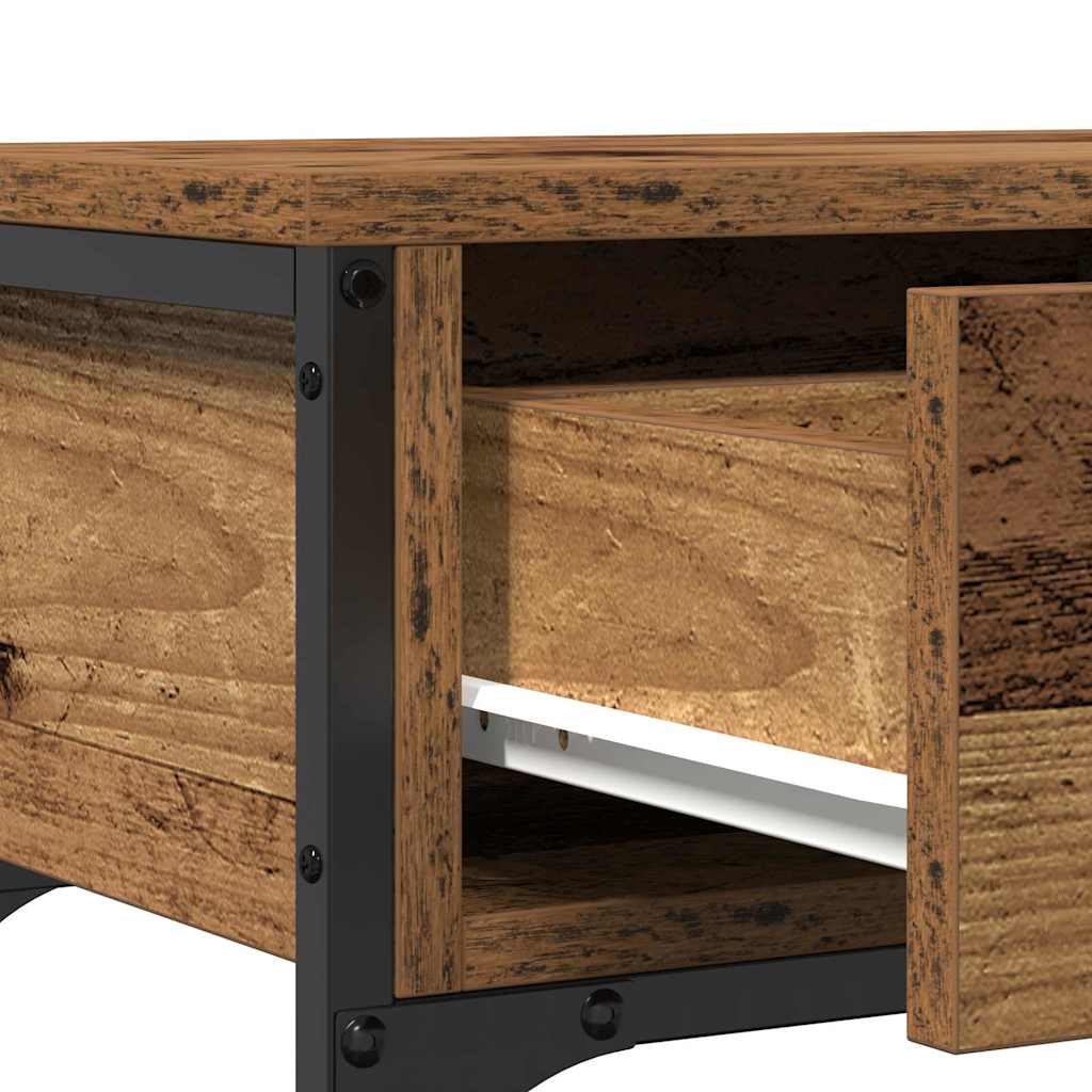 vidaXL Console avec étagère Bois de récupération 72,5 x 25 x 75 cm Bois d'ingénierie