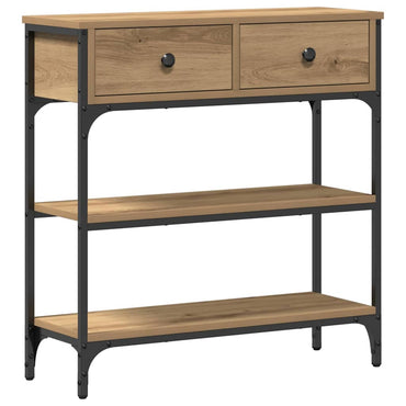 vidaXL Console chêne Artisan 72,5 x 25 x 75 cm Bois d'ingénierie