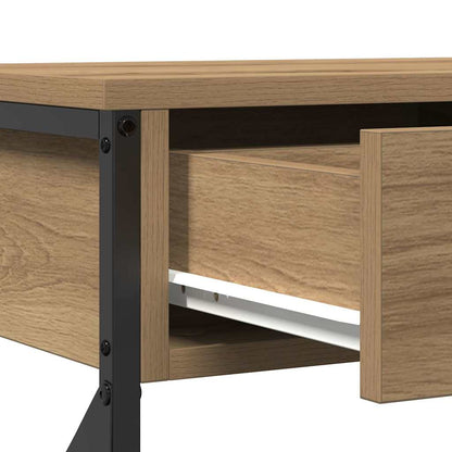 vidaXL Console de table avec tiroirs Chêne artisanal 75 x 28 x 75 cm