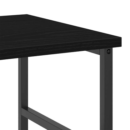 vidaXL Bibliothèque noire aspect chêne 50 x 33 x 82 cm bois d'ingénierie