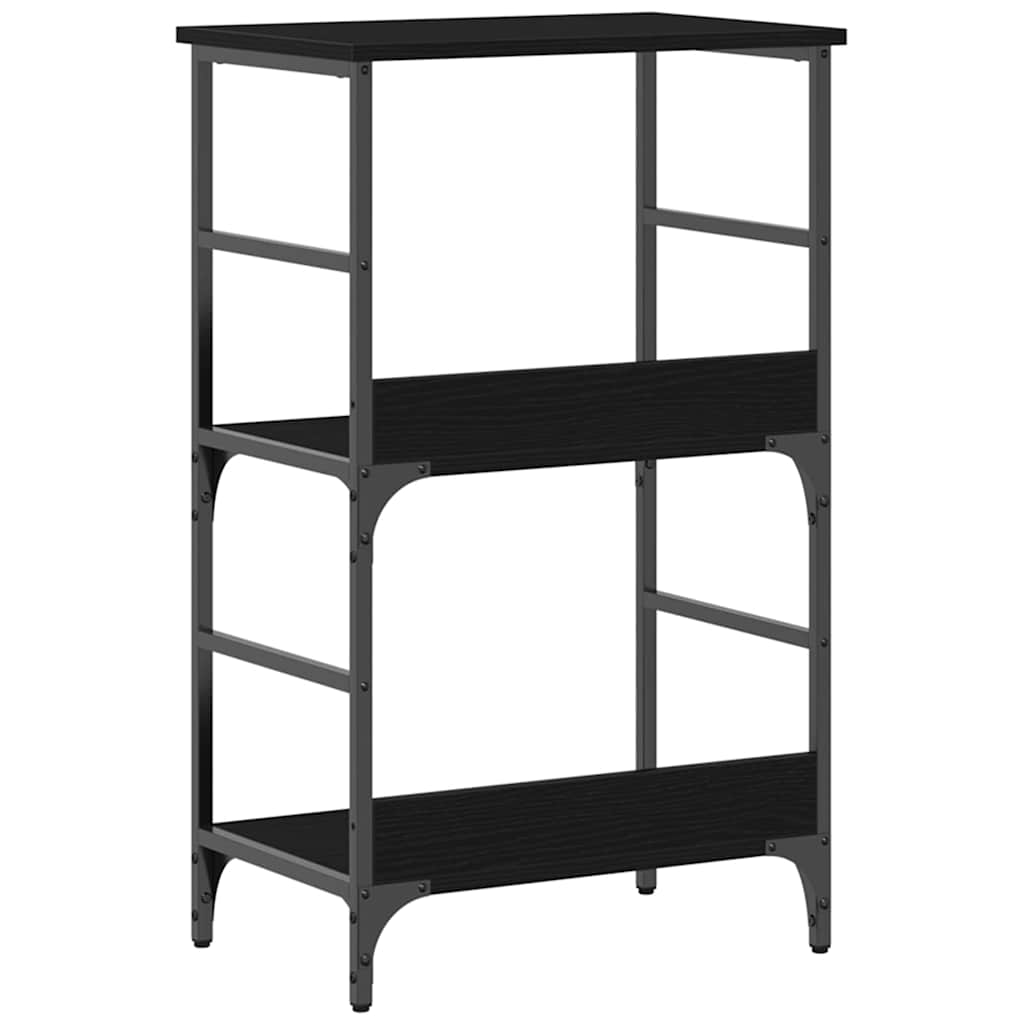 vidaXL Bibliothèque noire aspect chêne 50 x 33 x 82 cm bois d'ingénierie