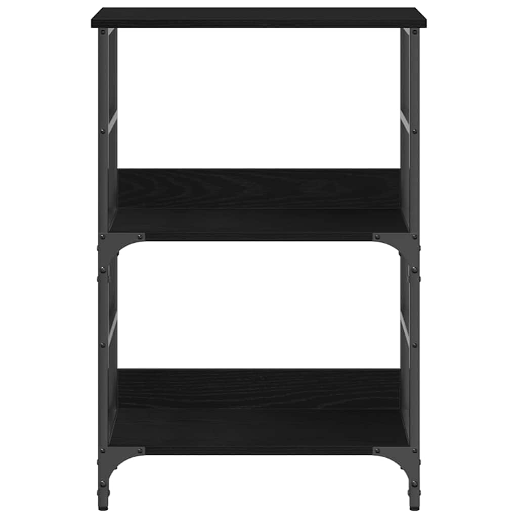 vidaXL Bibliothèque noire aspect chêne 50 x 33 x 82 cm bois d'ingénierie