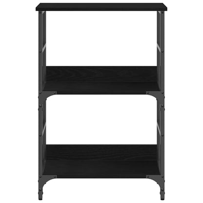 vidaXL Bibliothèque noire aspect chêne 50 x 33 x 82 cm bois d'ingénierie