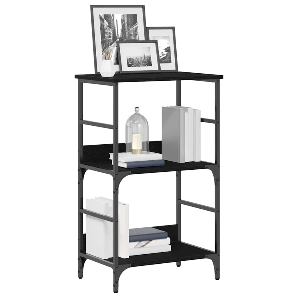 vidaXL Bibliothèque noire aspect chêne 50 x 33 x 82 cm bois d'ingénierie