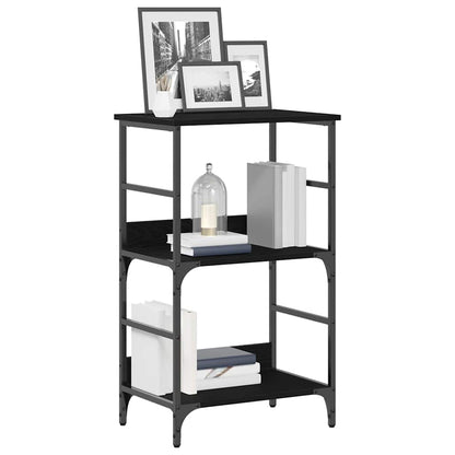 vidaXL Bibliothèque noire aspect chêne 50 x 33 x 82 cm bois d'ingénierie