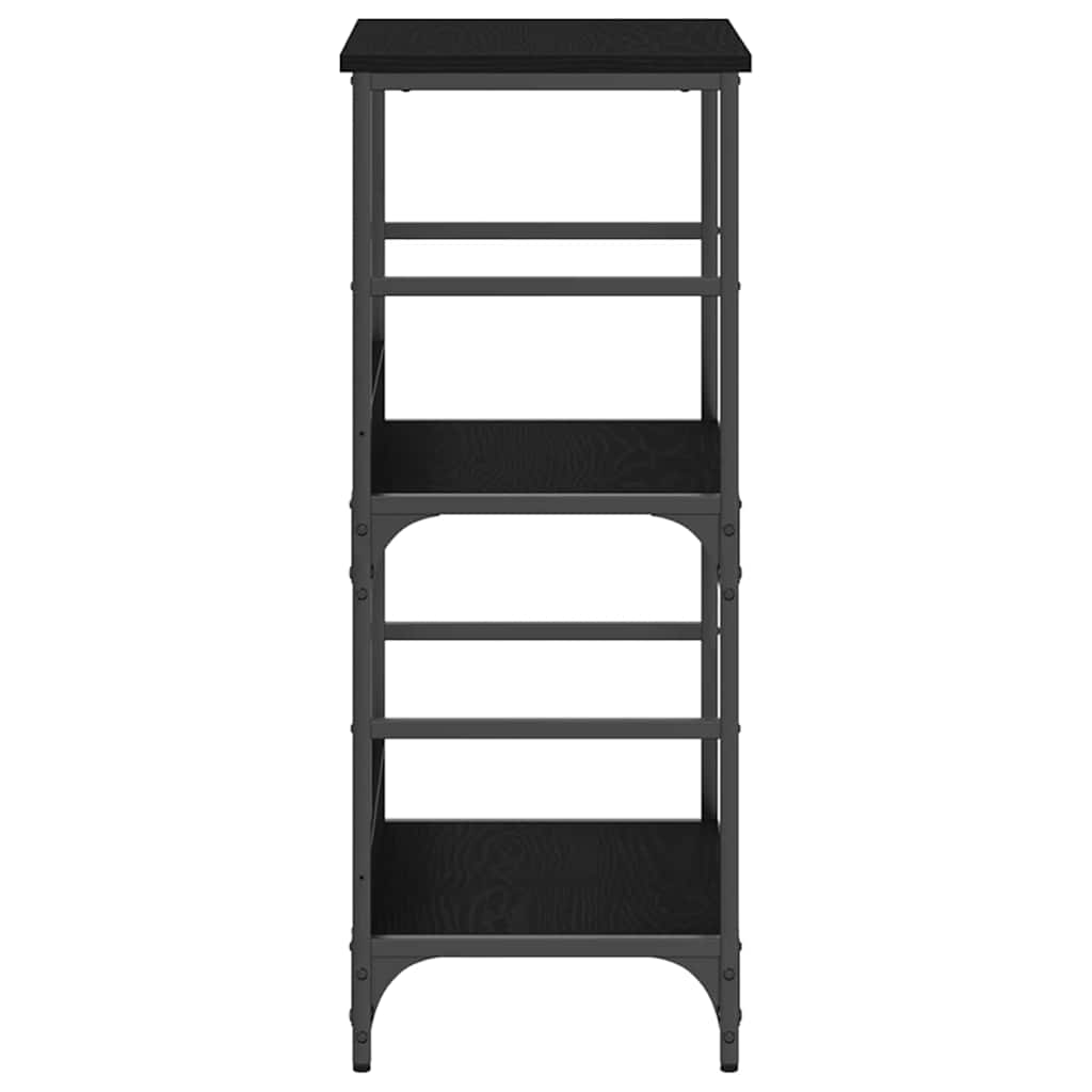 vidaXL Bibliothèque noire aspect chêne 50 x 33 x 82 cm bois d'ingénierie