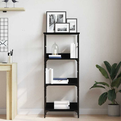 vidaXL Bibliothèque noire aspect chêne 50 x 33 x 117,5 cm